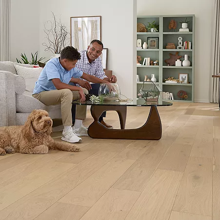 kid kicking soccer ball on durable TecWood Floors